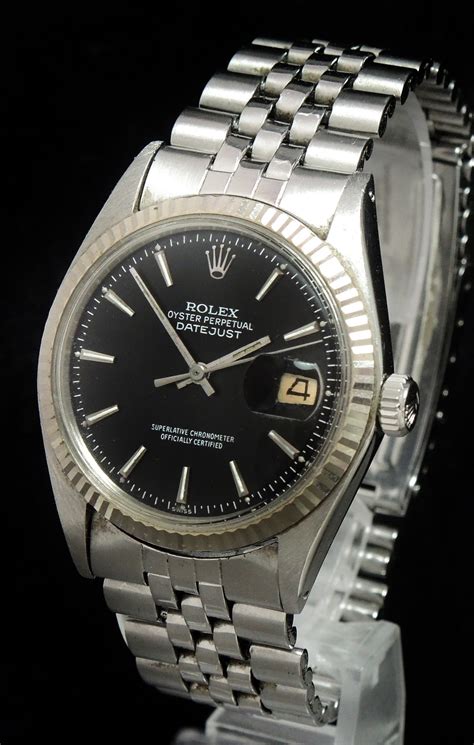 rolex 1601 black lume|rolex datejust reference 1601.